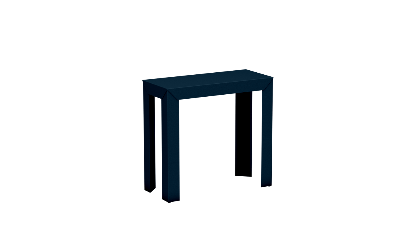 Console rectangulaire en aluminium 80cm Zef - MATIERE GRISE - La Maison MilanaiseCONSOLEZEF80X35x75intDenim 007Droits