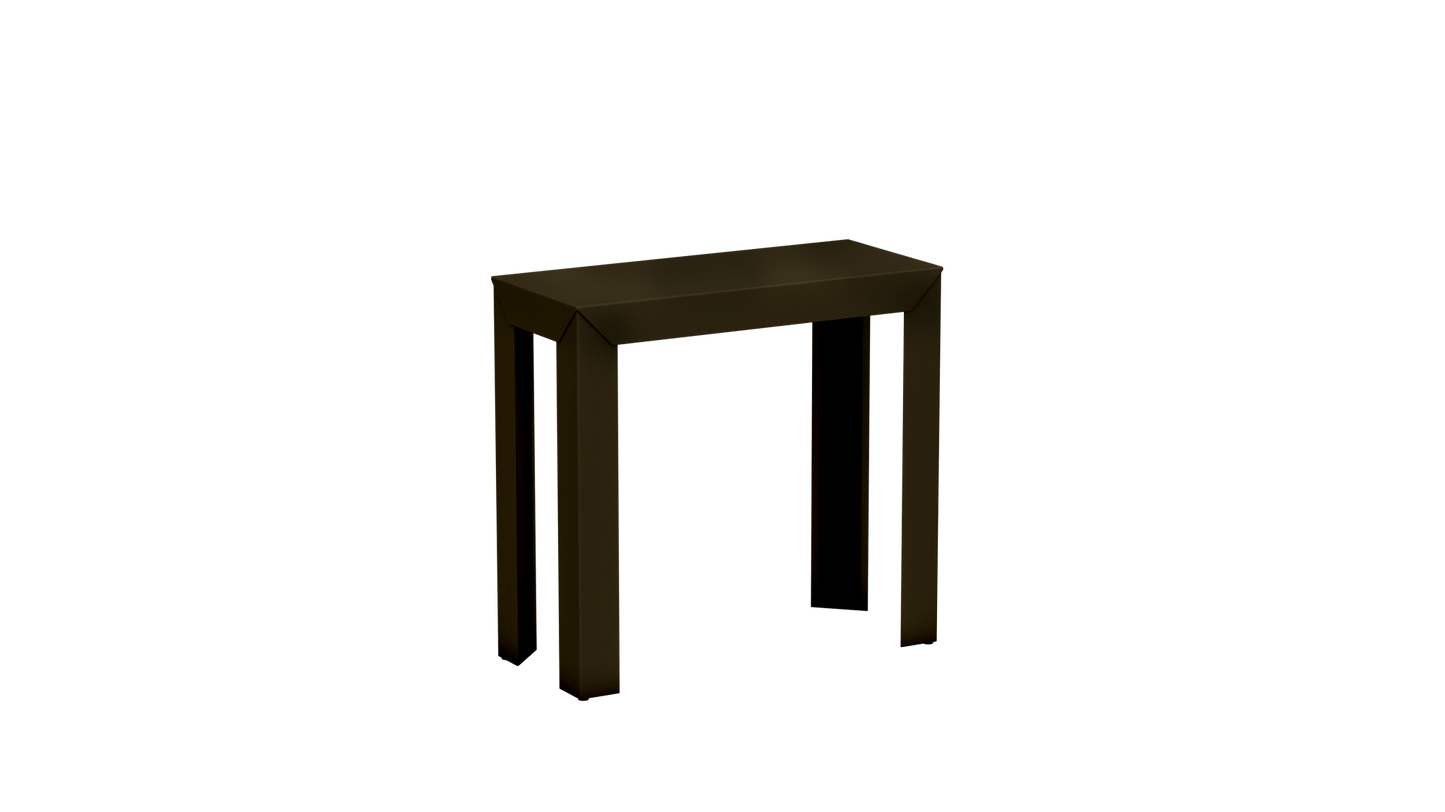 Console rectangulaire en aluminium 80cm Zef - MATIERE GRISE - La Maison MilanaiseCONSOLEZEF80X35x75intBrut Vernis fumé 241Droits