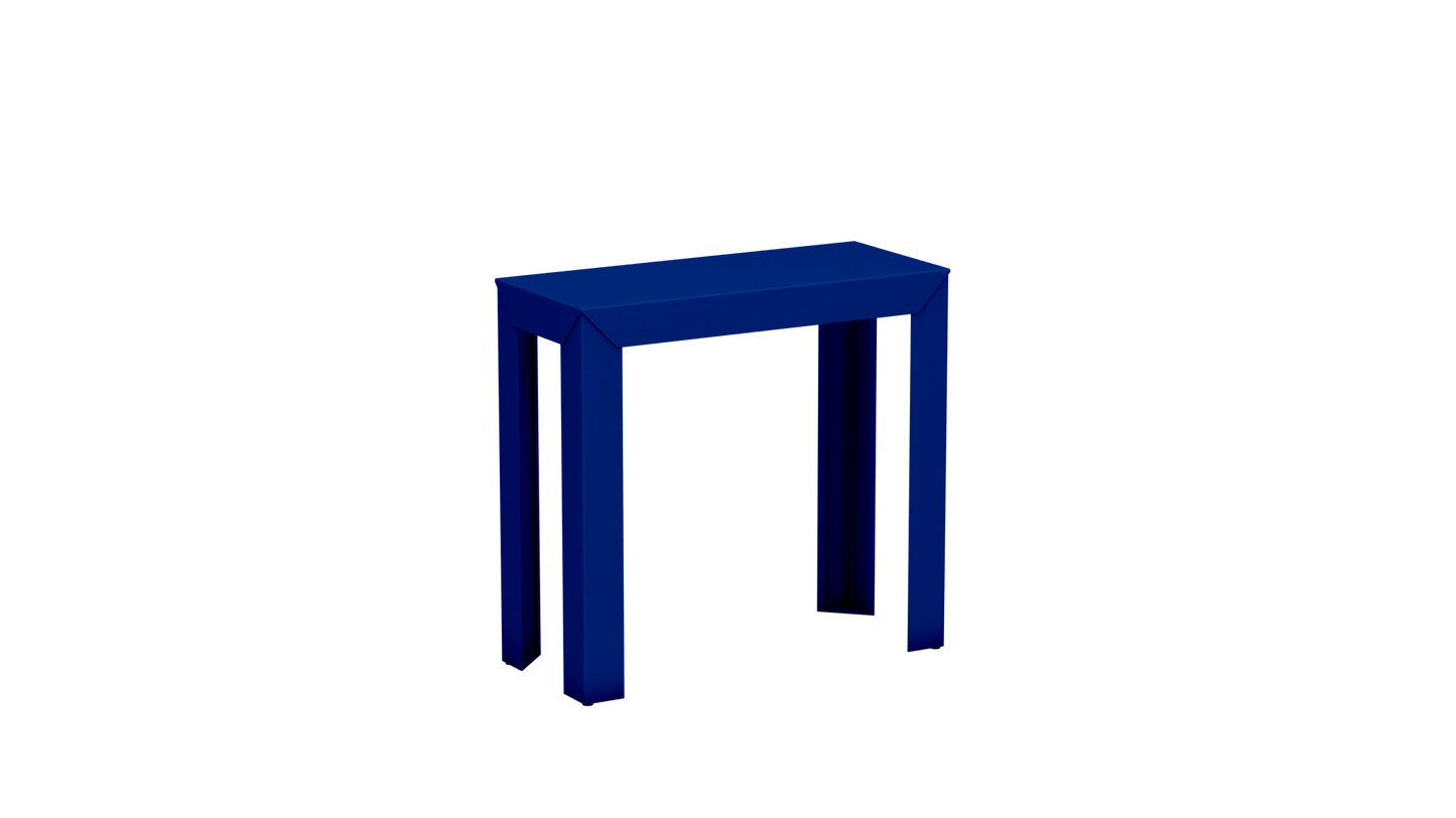Console rectangulaire en aluminium 80cm Zef - MATIERE GRISE - La Maison MilanaiseCONSOLEZEF80X35x75intBleu pur 112Droits