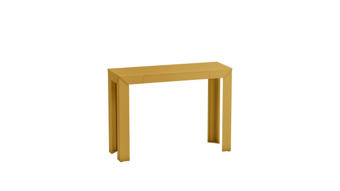 Console rectangulaire en métal avec tiroir 103cm Zef - MATIERE GRISE - La Maison MilanaiseLaiton 230Droits