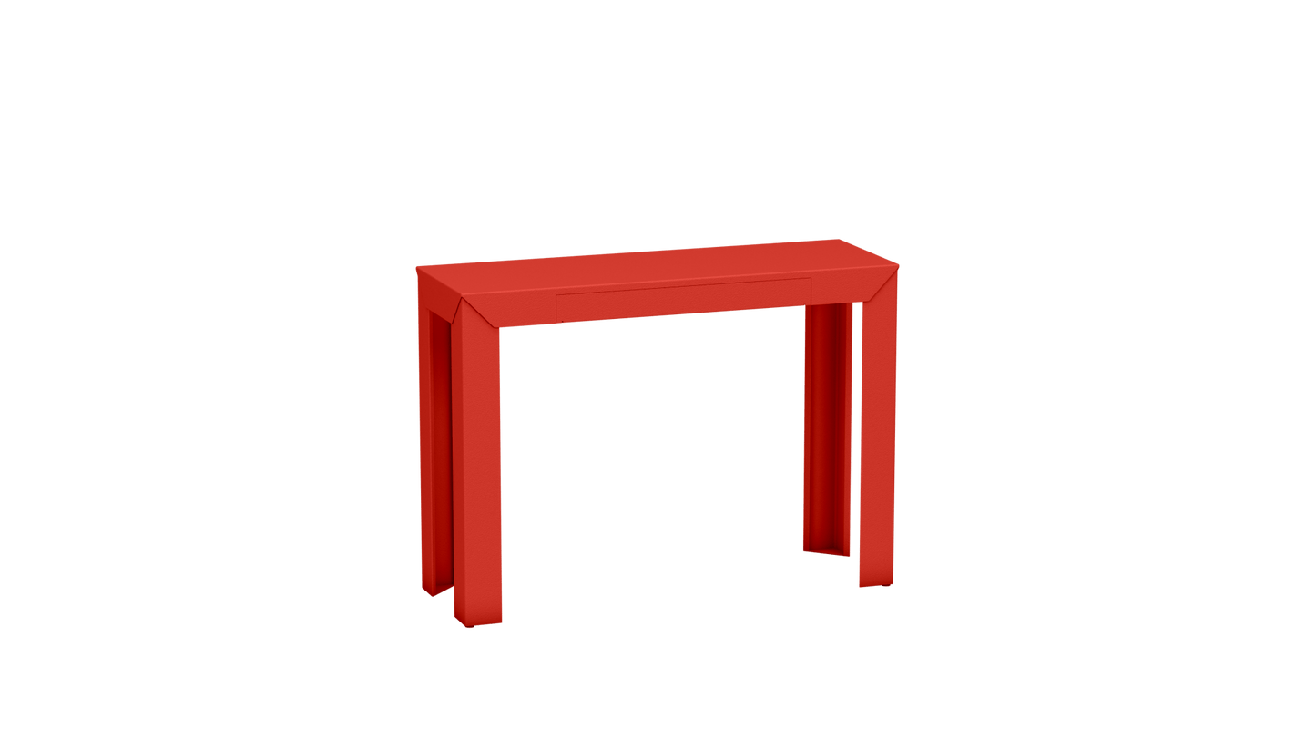 Console rectangulaire en métal avec tiroir 103cm Zef - MATIERE GRISE - La Maison MilanaisePêche 143Droits