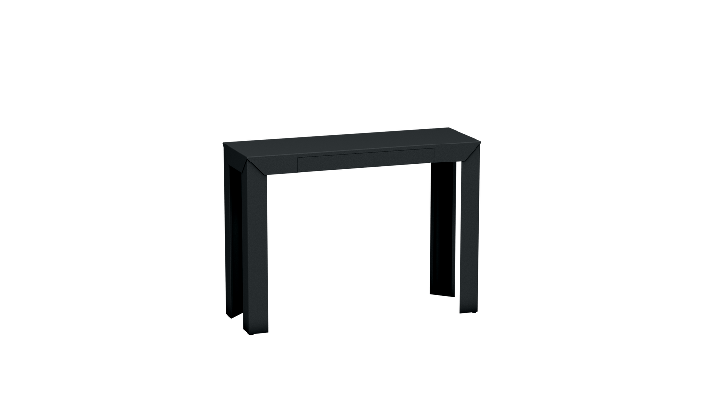 Console rectangulaire en métal avec tiroir 103cm Zef - MATIERE GRISE - La Maison MilanaiseAnthracite 222Droits
