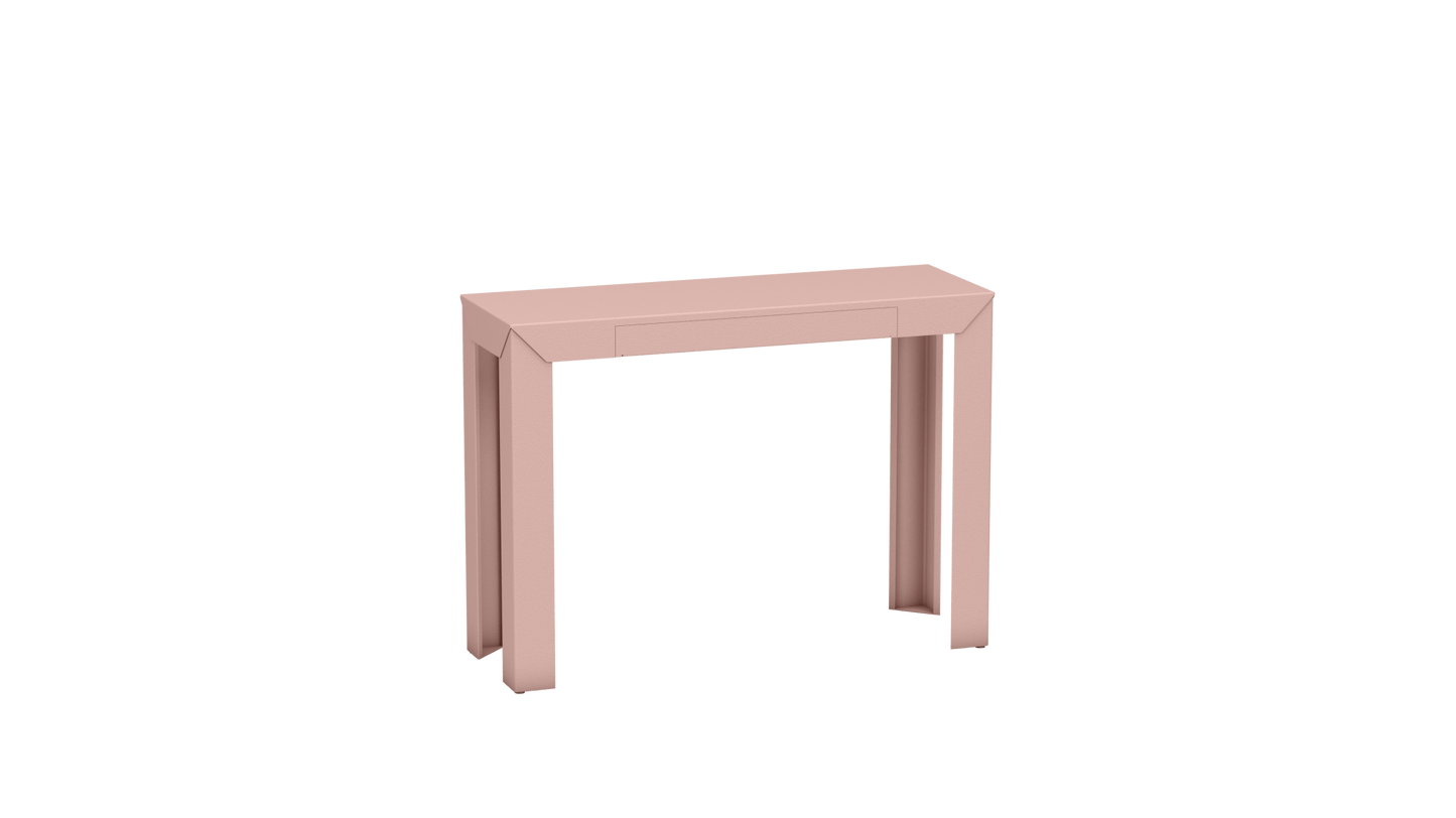 Console rectangulaire en métal avec tiroir 103cm Zef - MATIERE GRISE - La Maison MilanaiseBaby pink 162Droits
