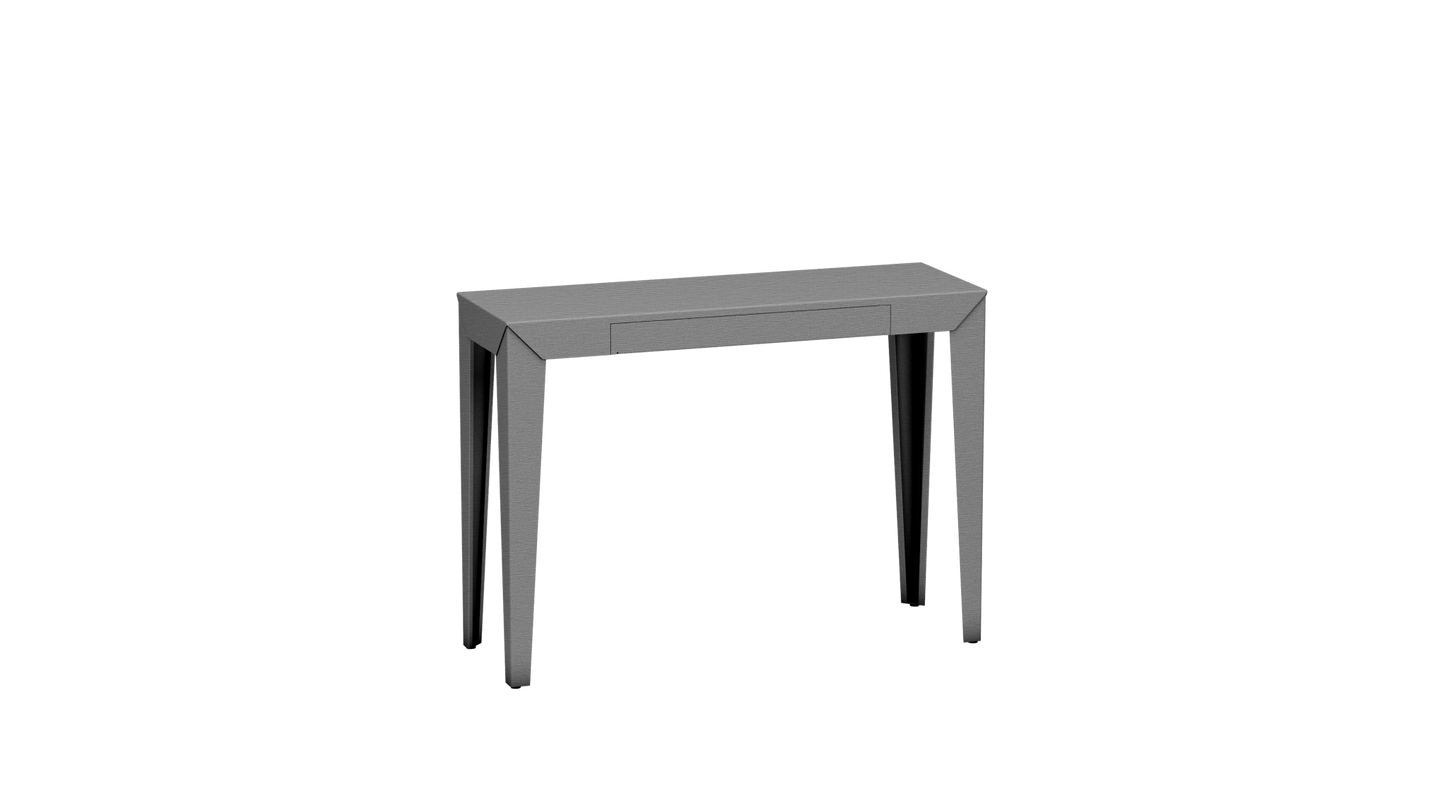 Console rectangulaire en métal avec tiroir 103cm Zef - MATIERE GRISE - La Maison MilanaiseBrut Vernis Brillant 020Droits