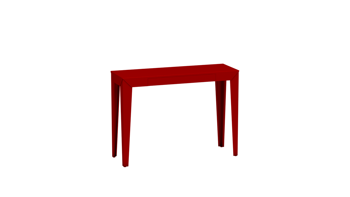 Console rectangulaire en métal avec tiroir 103cm Zef - MATIERE GRISE - La Maison MilanaiseVermillon 012Fuselés