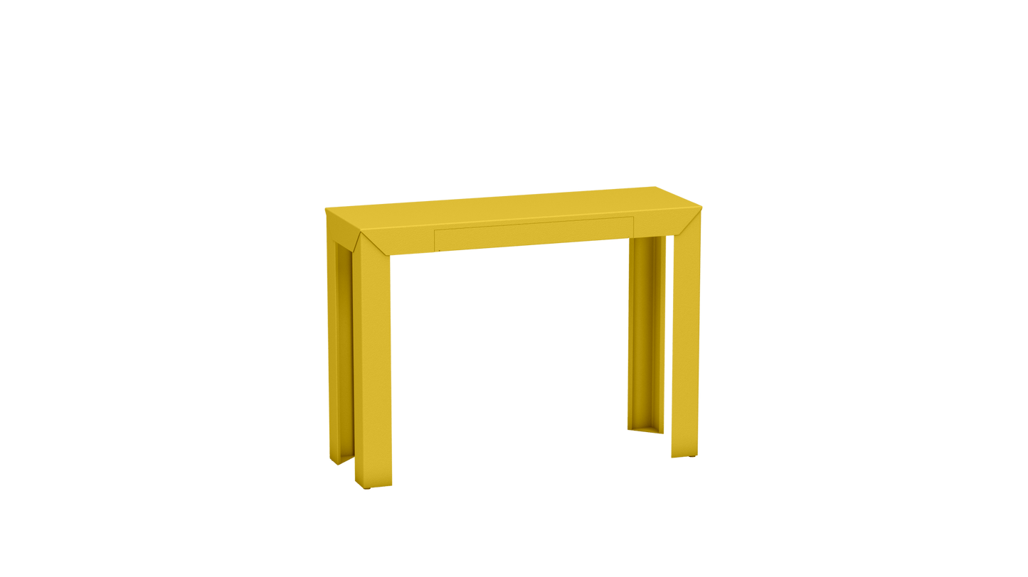 Console rectangulaire en métal avec tiroir 103cm Zef - MATIERE GRISE - La Maison MilanaisePoussin 014Droits