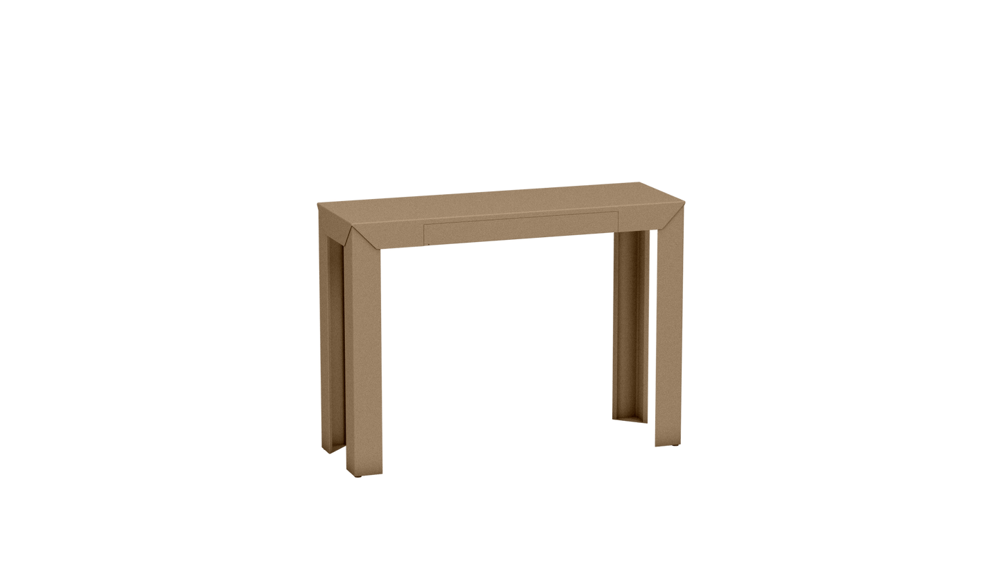 Console rectangulaire en métal avec tiroir 103cm Zef - MATIERE GRISE - La Maison MilanaiseSable 018Droits