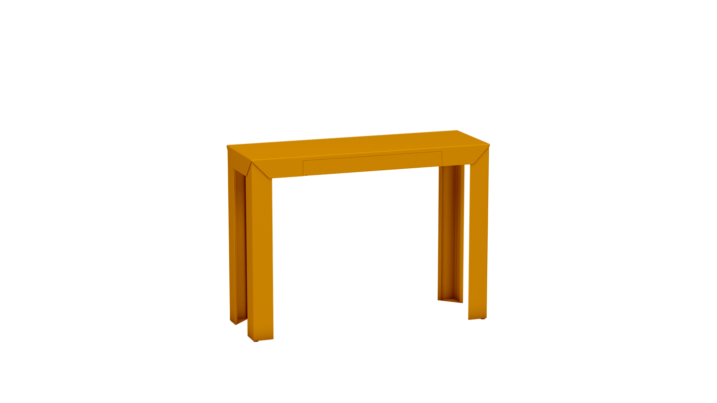 Console rectangulaire en métal avec tiroir 103cm Zef - MATIERE GRISE - La Maison MilanaiseSafran 131Droits