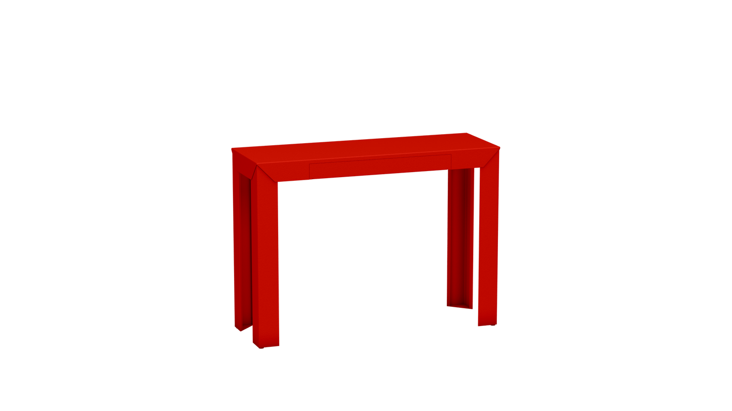 Console rectangulaire en métal avec tiroir 103cm Zef - MATIERE GRISE - La Maison MilanaiseCorail 032Droits