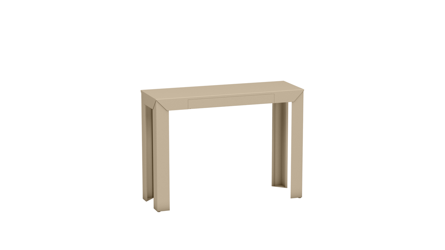 Console rectangulaire en métal avec tiroir 103cm Zef - MATIERE GRISE - La Maison MilanaiseCrème 190Droits