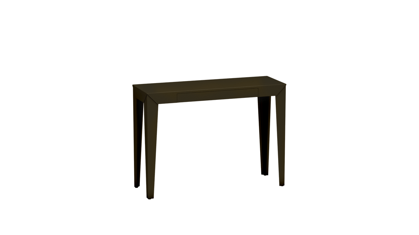 Console rectangulaire en métal avec tiroir 103cm Zef - MATIERE GRISE - La Maison MilanaiseBrut Vernis fumé 241Droits