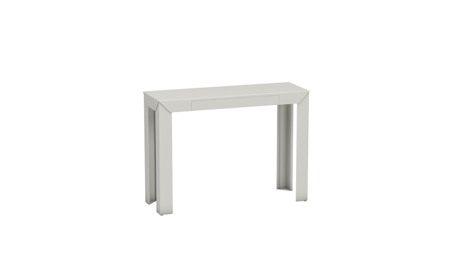 Console rectangulaire en métal avec tiroir 103cm Zef - MATIERE GRISE - La Maison MilanaiseCraie 023Droits