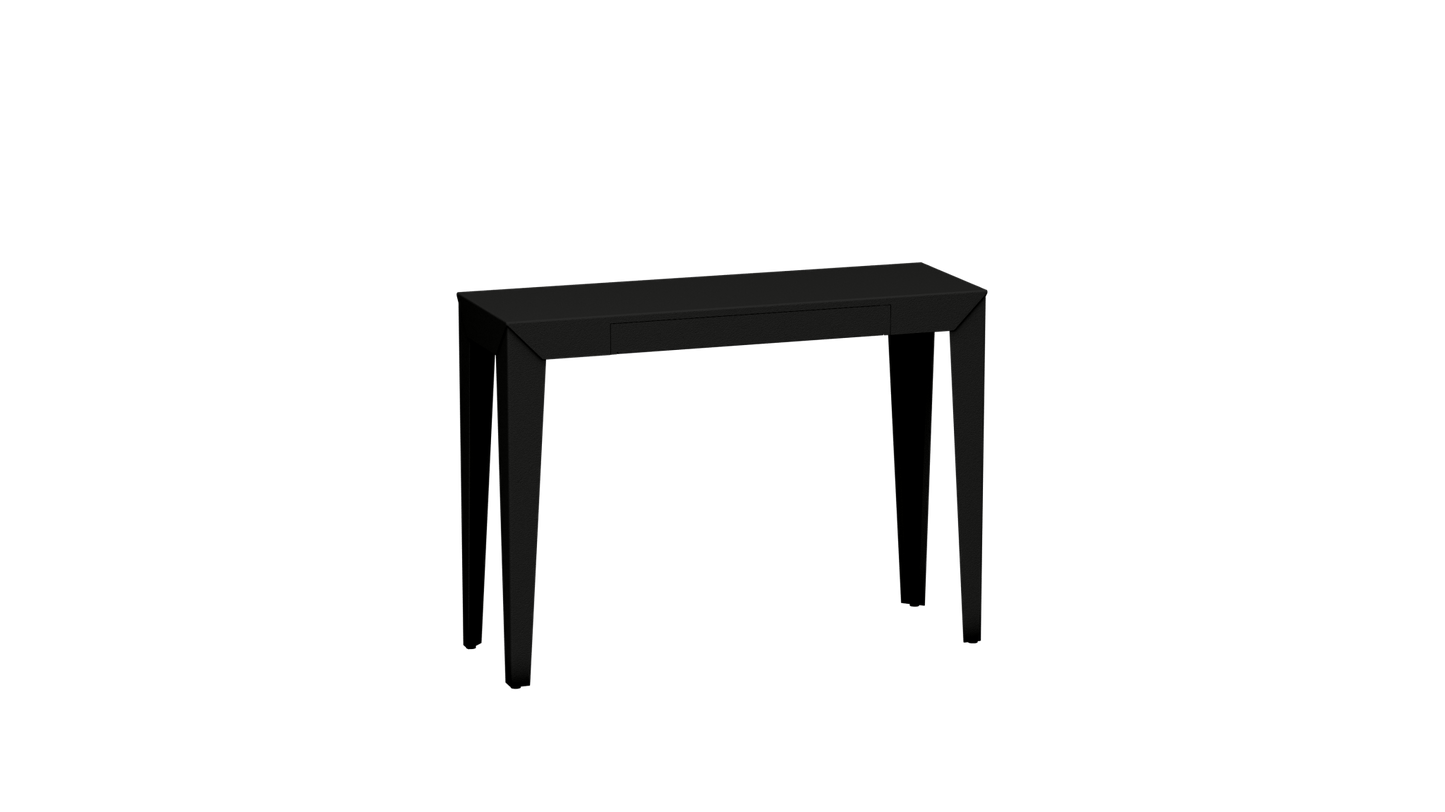 Console rectangulaire en métal avec tiroir 103cm Zef - MATIERE GRISE - La Maison MilanaiseNoir mat 031Fuselés