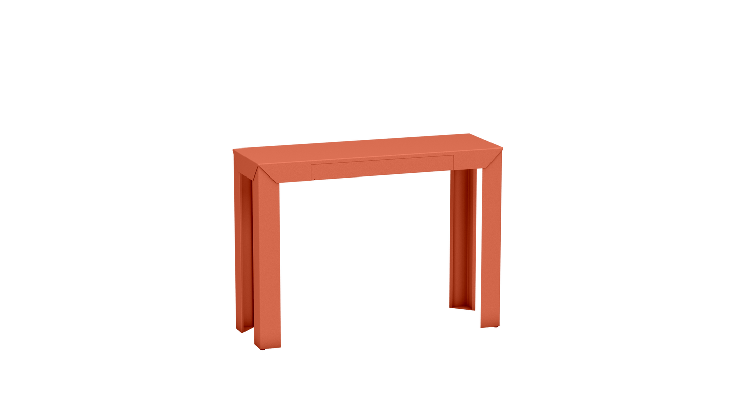 Console rectangulaire en métal avec tiroir 103cm Zef - MATIERE GRISE - La Maison MilanaiseOrange givré 144Droits