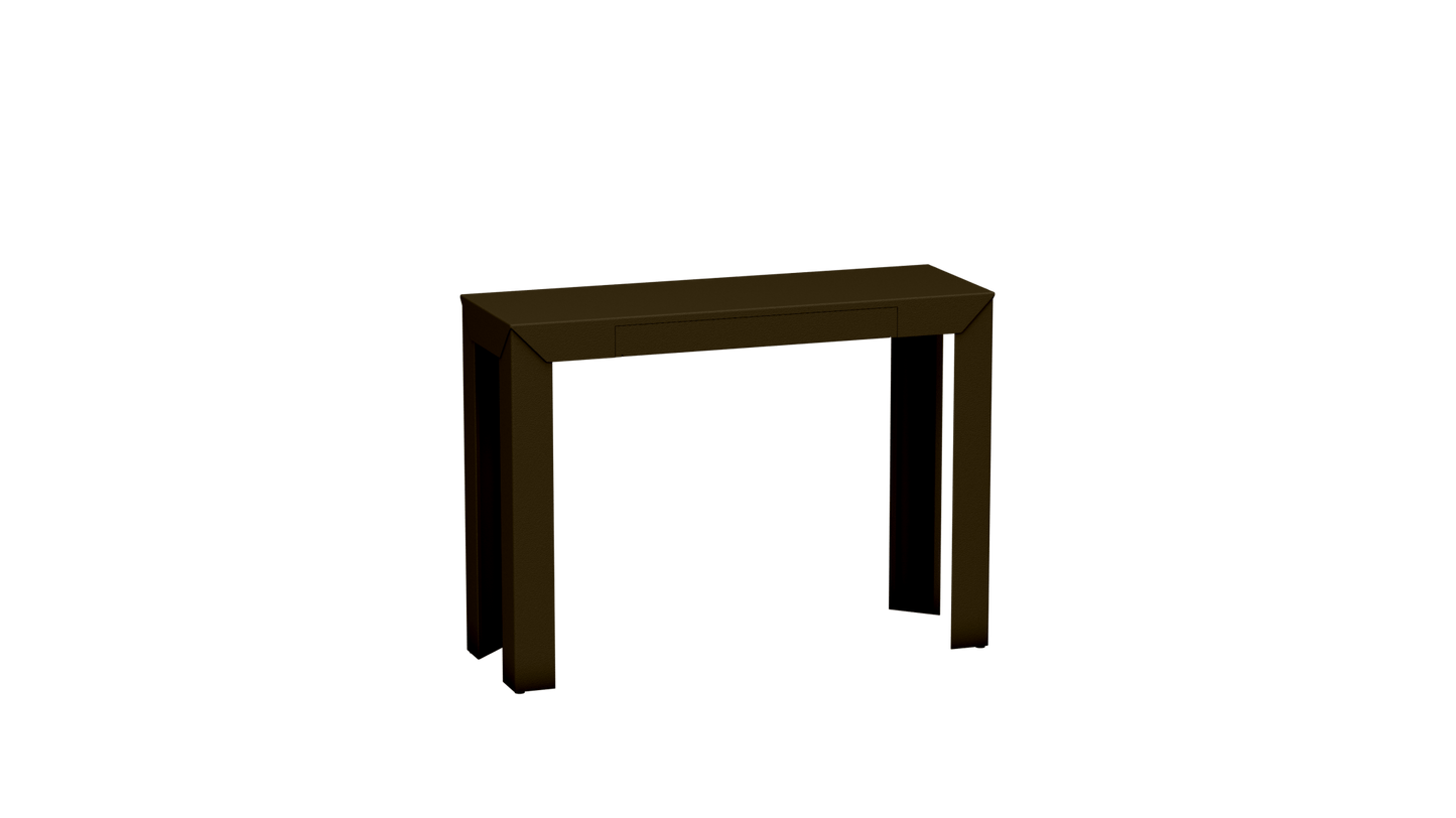 Console rectangulaire en métal avec tiroir 103cm Zef - MATIERE GRISE - La Maison MilanaiseBronze 181Droits