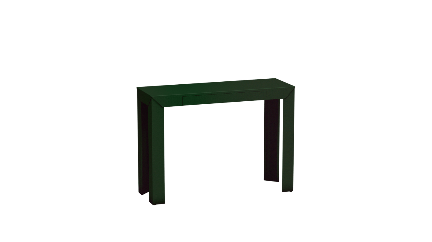 Console rectangulaire en métal avec tiroir 103cm Zef - MATIERE GRISE - La Maison MilanaiseJekyll 123Droits