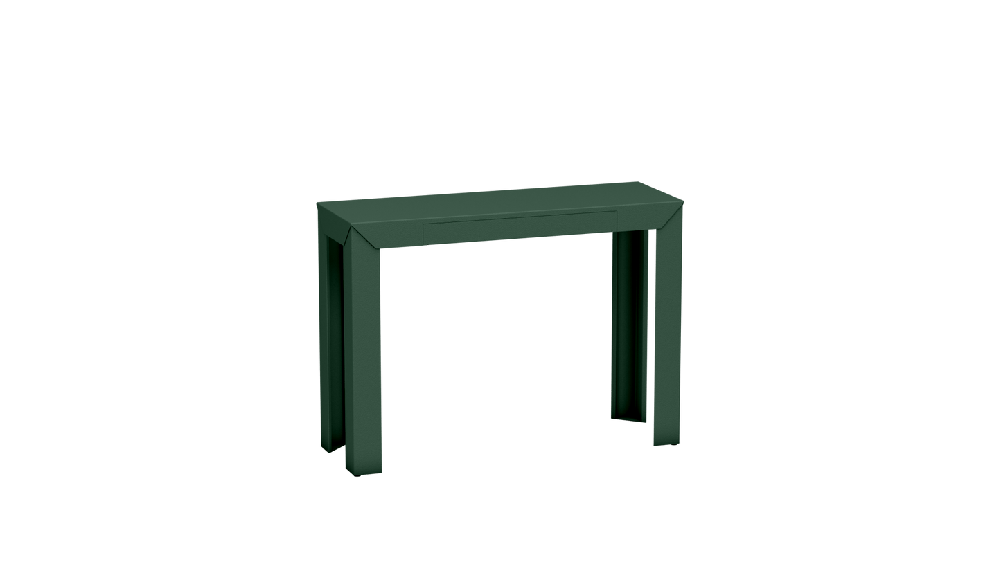 Console rectangulaire en métal avec tiroir 103cm Zef - MATIERE GRISE - La Maison MilanaiseOlive 121Droits