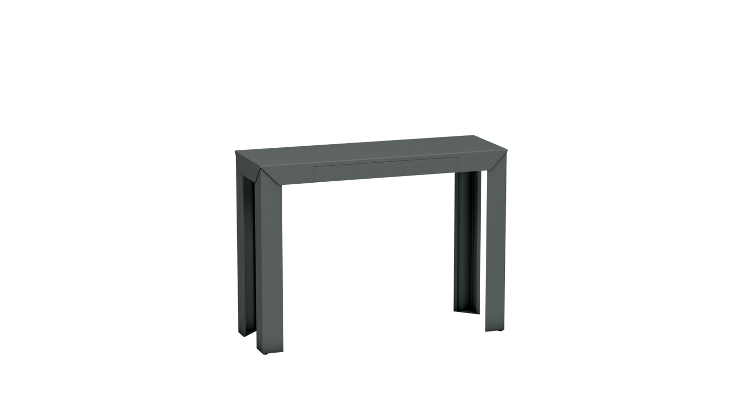 Console rectangulaire en métal avec tiroir 103cm Zef - MATIERE GRISE - La Maison MilanaiseOrage 221Droits