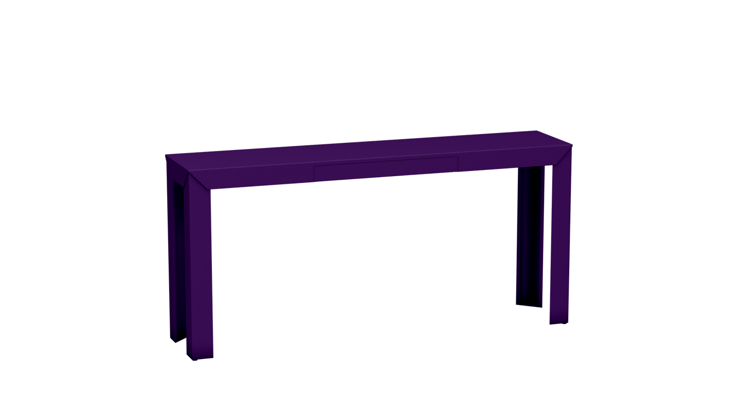 Console rectangulaire en métal avec tiroir 160cm Zef - MATIERE GRISE - La Maison MilanaiseUltra Violet 172Droits