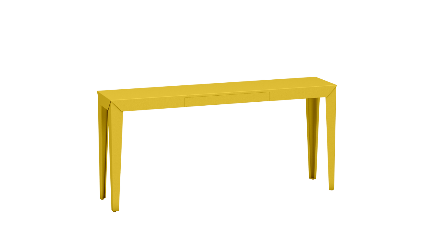 Console rectangulaire en métal avec tiroir 160cm Zef - MATIERE GRISE - La Maison MilanaisePoussin 014Fuselés