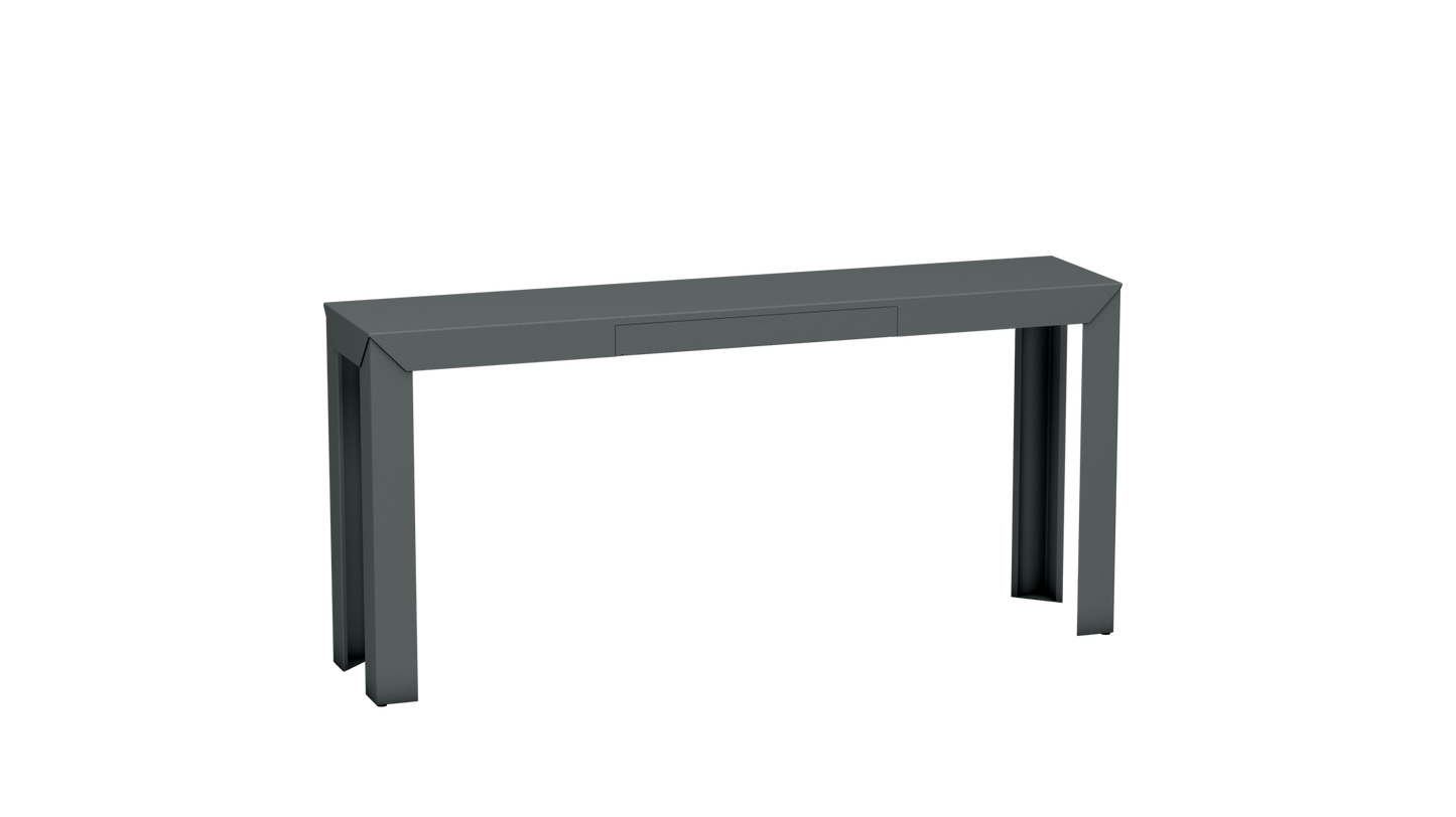 Console rectangulaire en métal avec tiroir 160cm Zef - MATIERE GRISE - La Maison MilanaiseOrage 221Droits