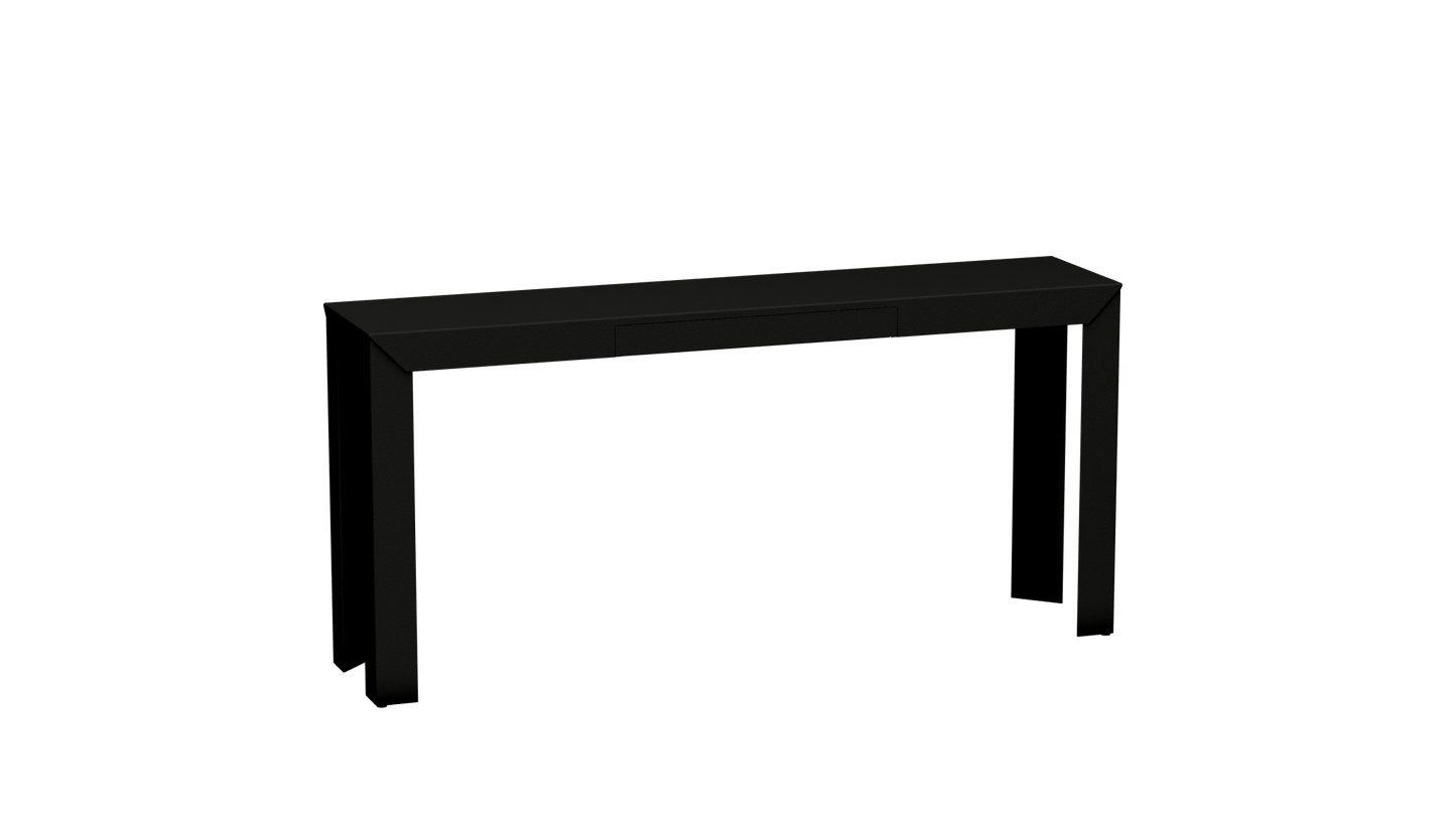 Console rectangulaire en métal avec tiroir 160cm Zef - MATIERE GRISE - La Maison MilanaiseNoir mat 031Droits