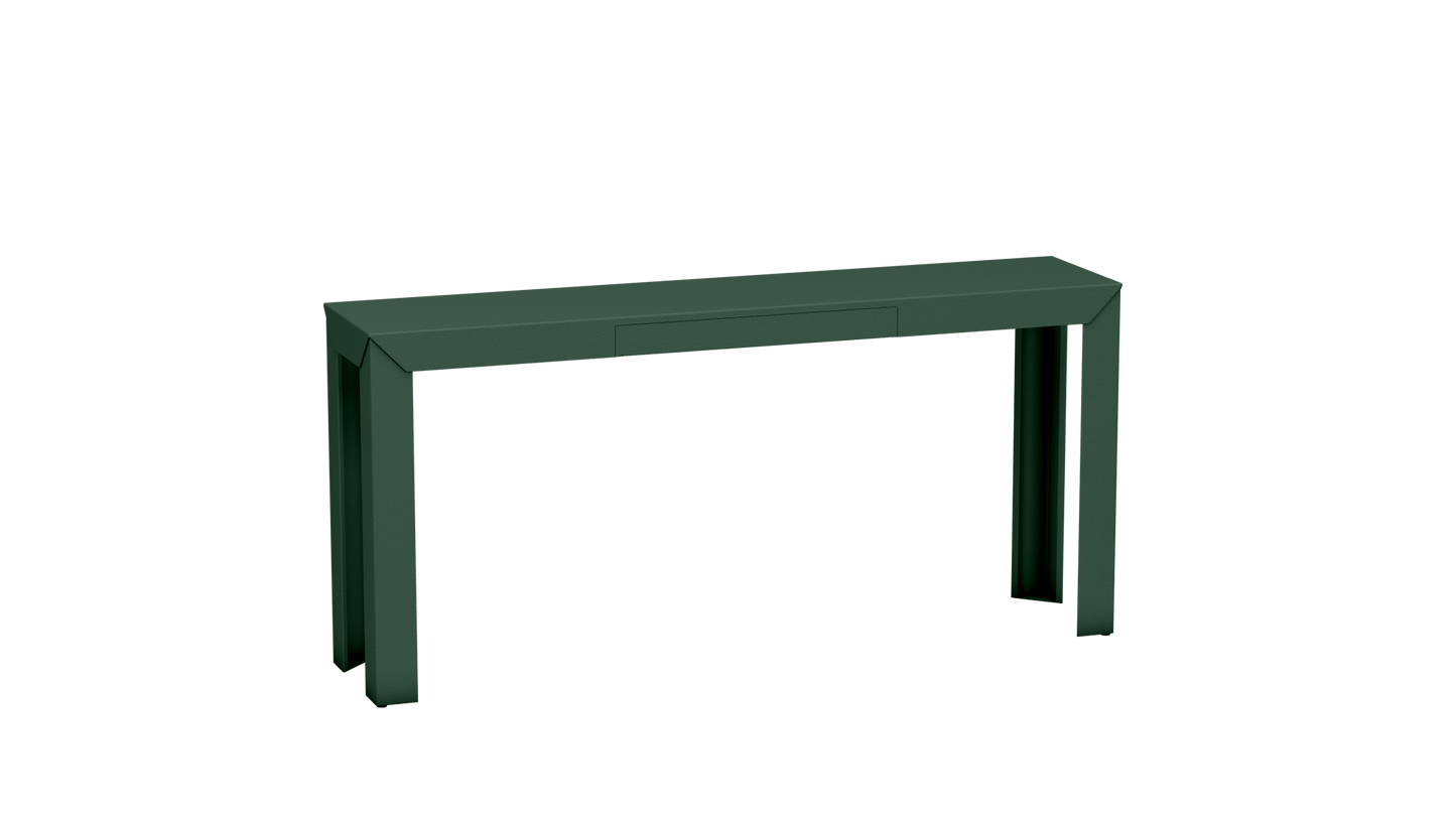 Console rectangulaire en métal avec tiroir 160cm Zef - MATIERE GRISE - La Maison MilanaiseOlive 121Droits