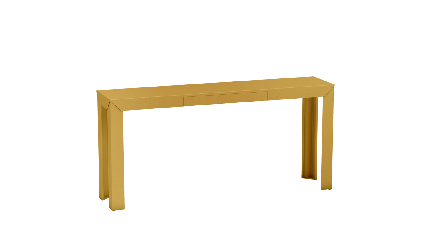 Console rectangulaire en métal avec tiroir 160cm Zef - MATIERE GRISE - La Maison MilanaiseLaiton 230Droits