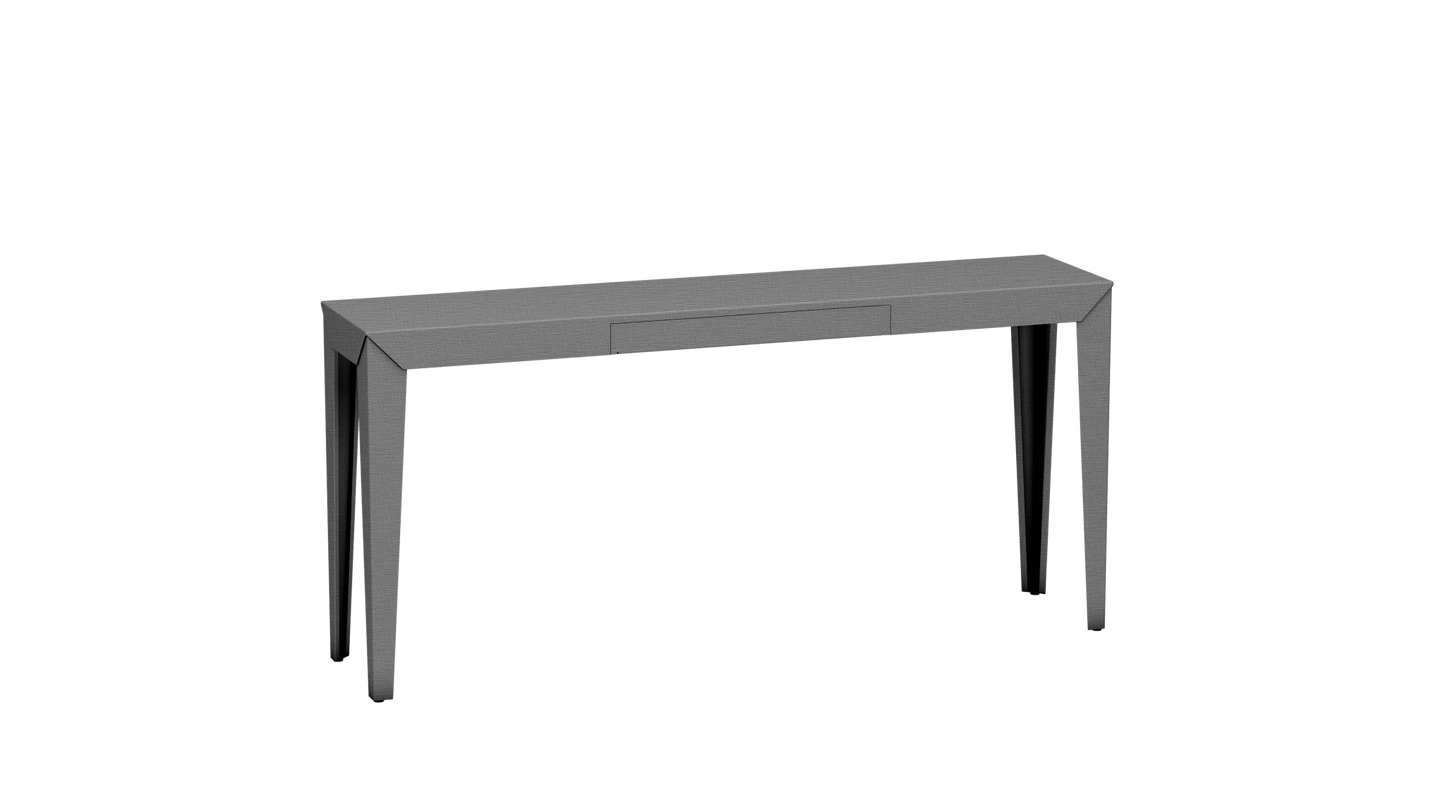 Console rectangulaire en métal avec tiroir 160cm Zef - MATIERE GRISE - La Maison MilanaiseBrut Vernis Brillant 020Fuselés
