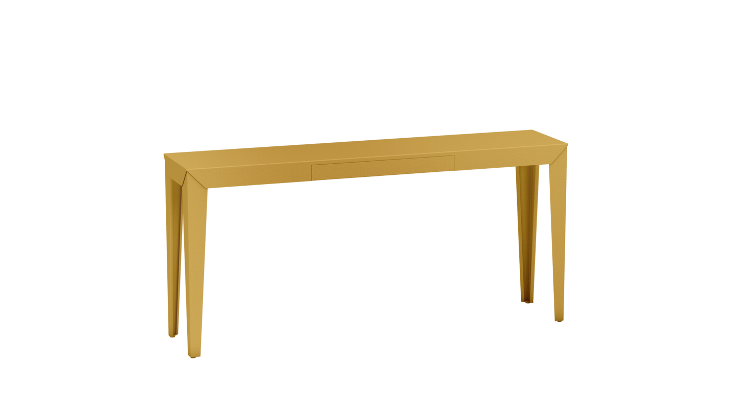Console rectangulaire en métal avec tiroir 160cm Zef - MATIERE GRISE - La Maison MilanaiseLaiton 230Fuselés