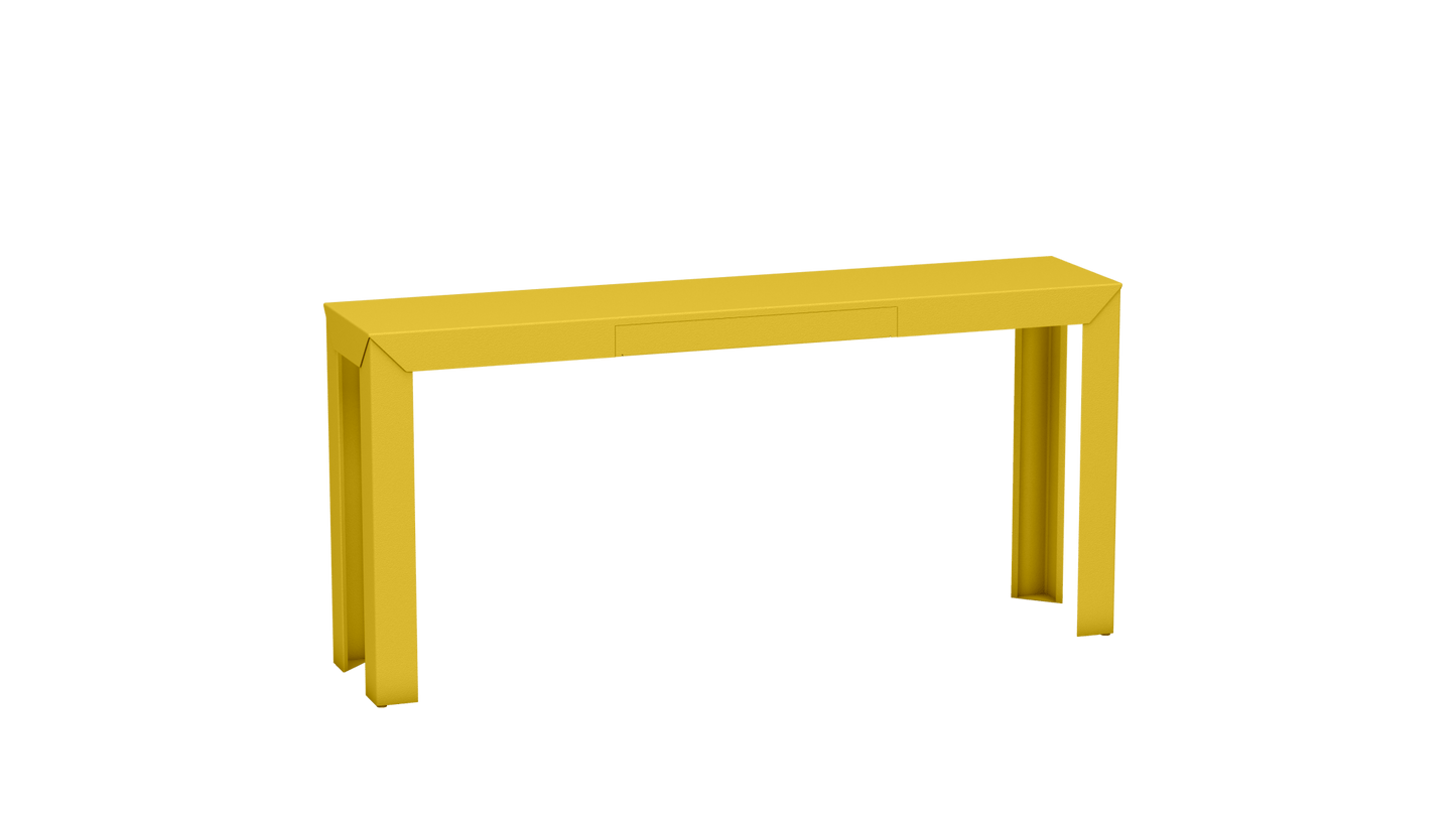 Console rectangulaire en métal avec tiroir 160cm Zef - MATIERE GRISE - La Maison MilanaisePoussin 014Droits