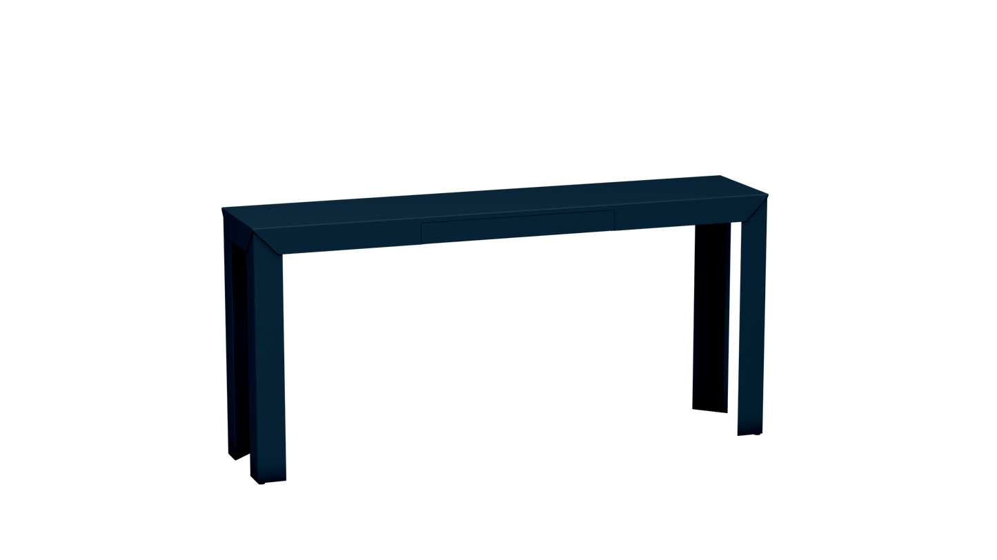 Console rectangulaire en métal avec tiroir 160cm Zef - MATIERE GRISE - La Maison MilanaiseDenim 007Droits