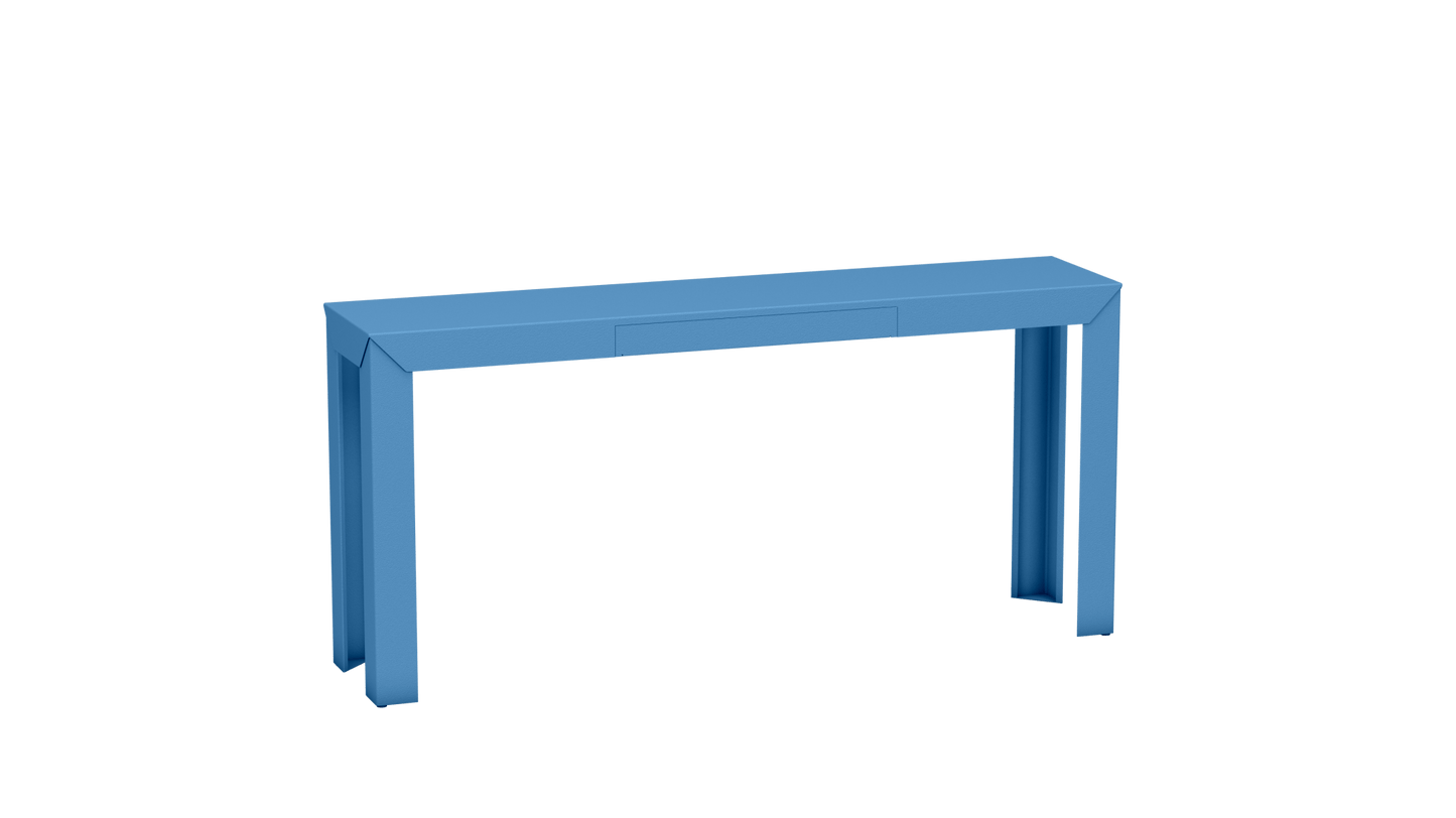Console rectangulaire en métal avec tiroir 160cm Zef - MATIERE GRISE - La Maison MilanaiseAzur 111Droits