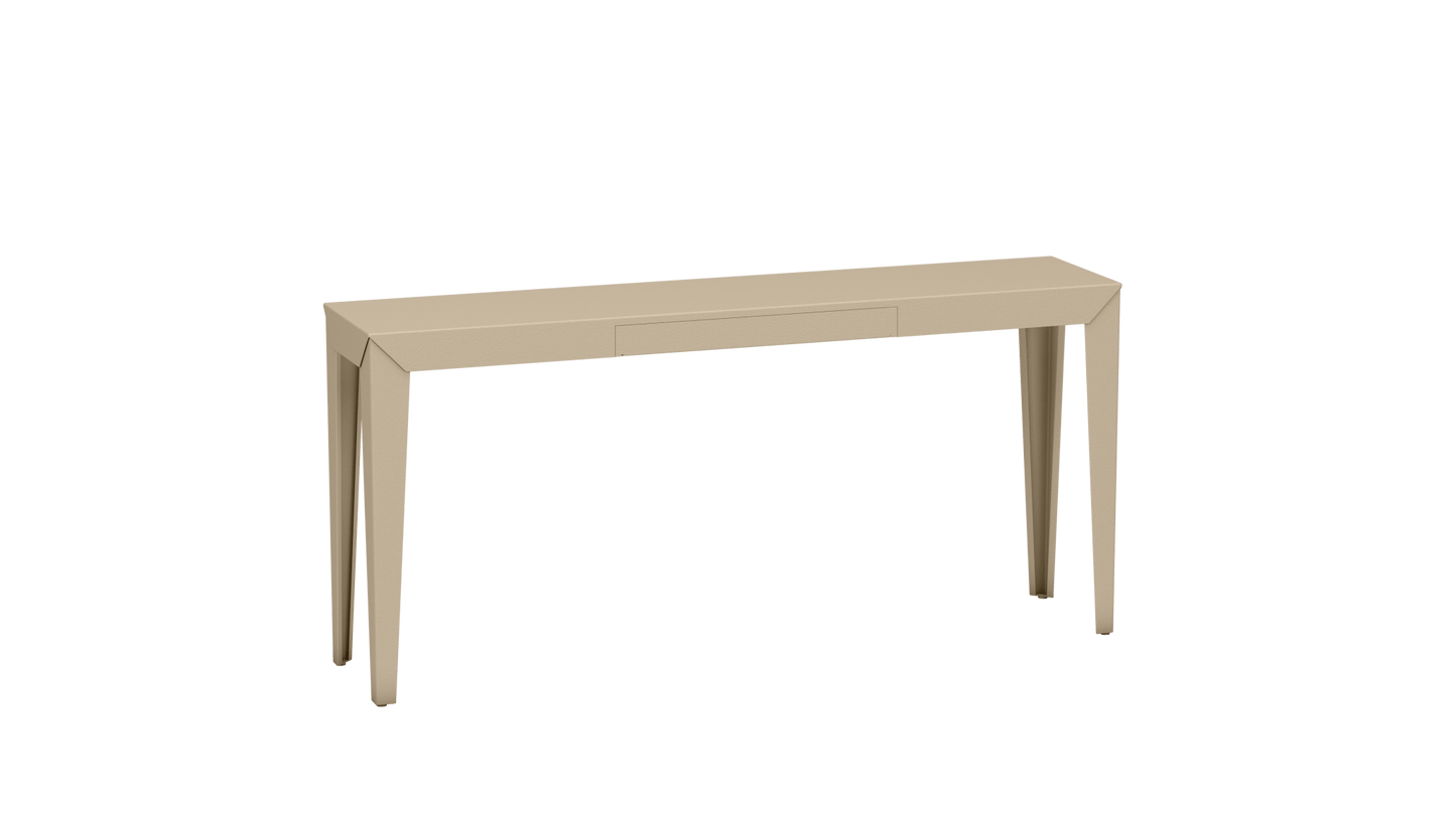 Console rectangulaire en métal avec tiroir 160cm Zef - MATIERE GRISE - La Maison MilanaiseCrème 190Fuselés