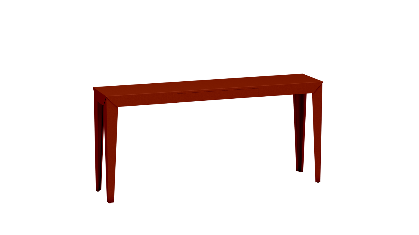 Console rectangulaire en métal avec tiroir 160cm Zef - MATIERE GRISE - La Maison MilanaiseTerracotta 142Fuselés