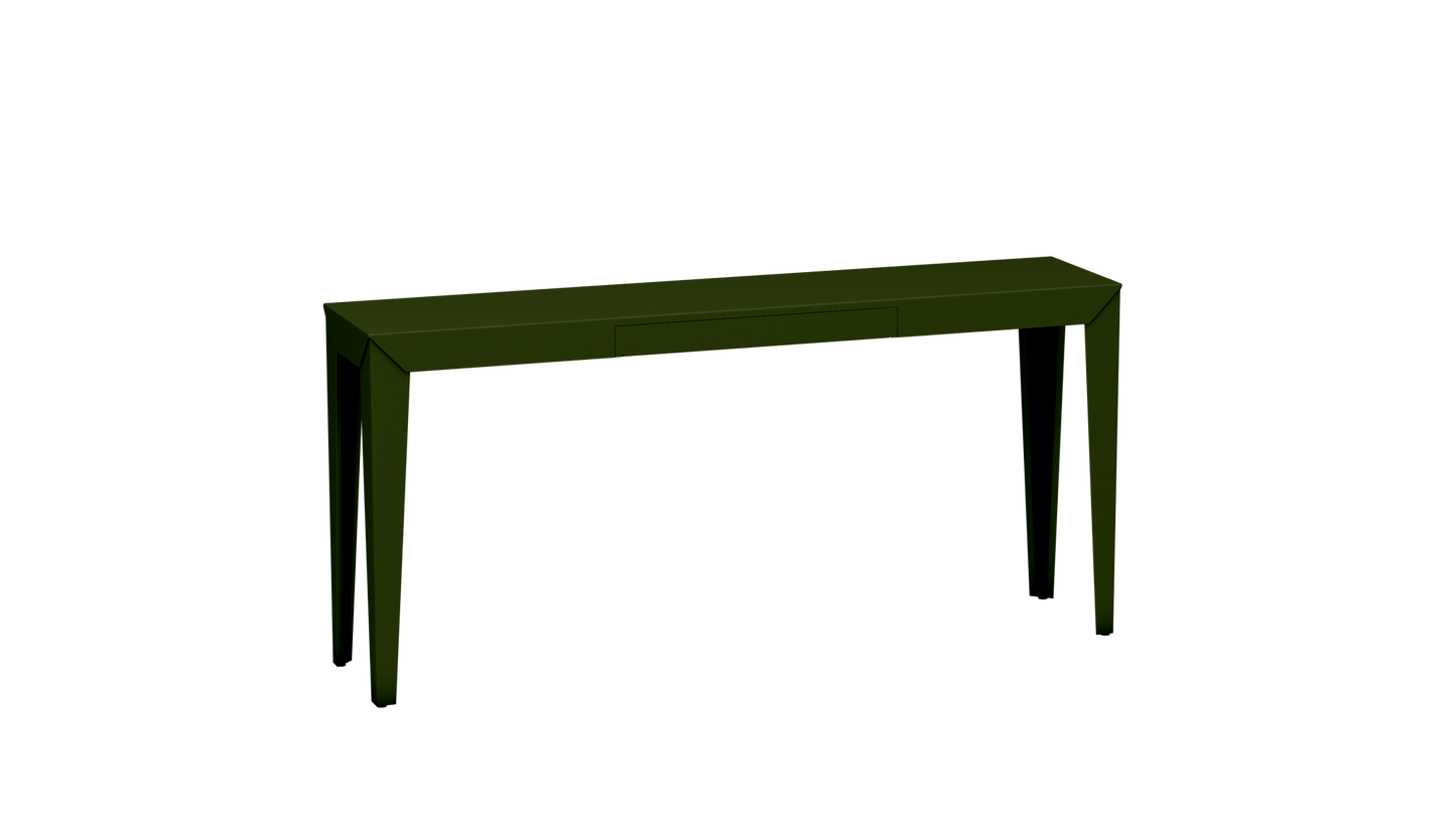 Console rectangulaire en métal avec tiroir 160cm Zef - MATIERE GRISE - La Maison MilanaiseKaki 122Fuselés