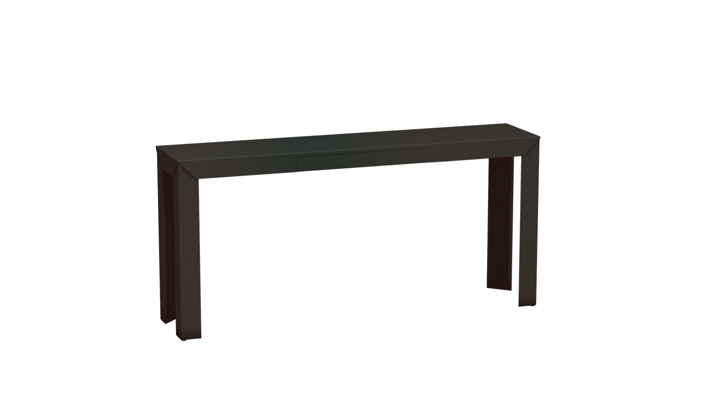 Console rectangulaire en métal avec tiroir 160cm Zef - MATIERE GRISE - La Maison MilanaiseWinners 223Droits
