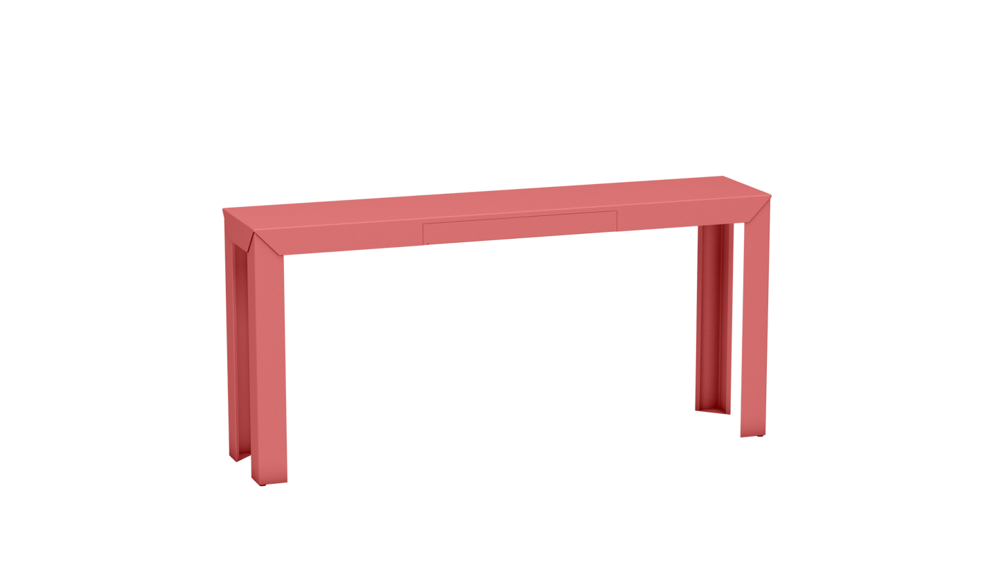 Console rectangulaire en métal avec tiroir 160cm Zef - MATIERE GRISE - La Maison MilanaisePink Lady 163Droits