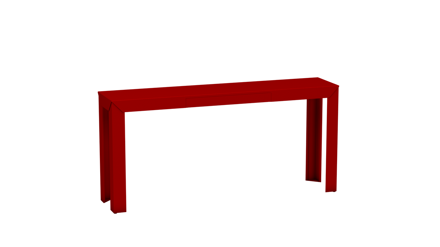 Console rectangulaire en métal avec tiroir 160cm Zef - MATIERE GRISE - La Maison MilanaiseVermillon 012Droits