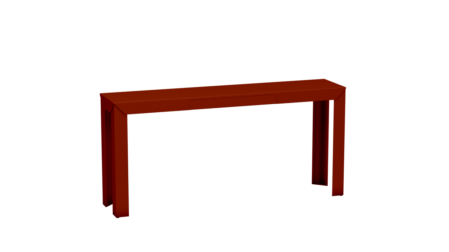Console rectangulaire en métal avec tiroir 160cm Zef - MATIERE GRISE - La Maison MilanaiseTerracotta 142Droits