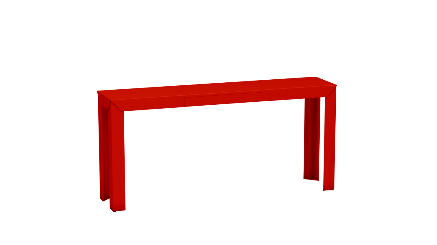 Console rectangulaire en métal avec tiroir 160cm Zef - MATIERE GRISE - La Maison MilanaiseCorail 032Droits