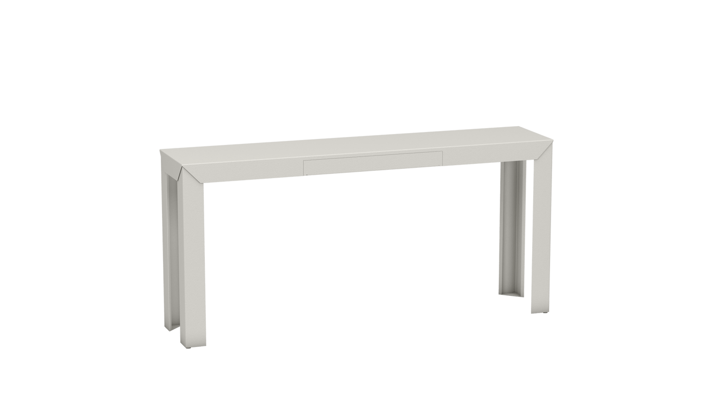 Console rectangulaire en métal avec tiroir 160cm Zef - MATIERE GRISE - La Maison MilanaiseCraie 023Droits