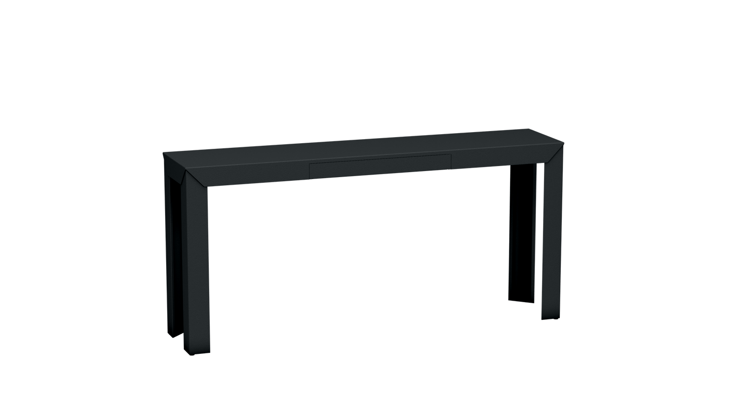 Console rectangulaire en métal avec tiroir 160cm Zef - MATIERE GRISE - La Maison MilanaiseAnthracite 222Droits
