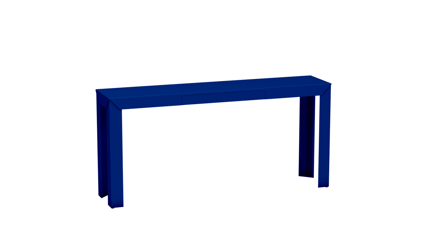 Console rectangulaire en métal avec tiroir 160cm Zef - MATIERE GRISE - La Maison MilanaiseBleu pur 112Droits