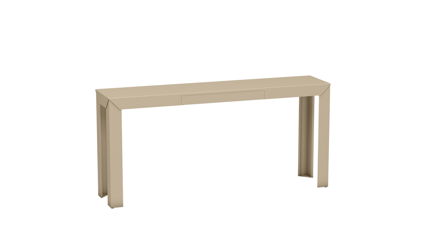Console rectangulaire en métal avec tiroir 160cm Zef - MATIERE GRISE - La Maison MilanaiseCrème 190Droits