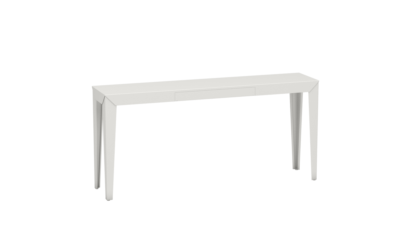 Console rectangulaire en métal avec tiroir 160cm Zef - MATIERE GRISE - La Maison MilanaiseBlanc 001Fuselés