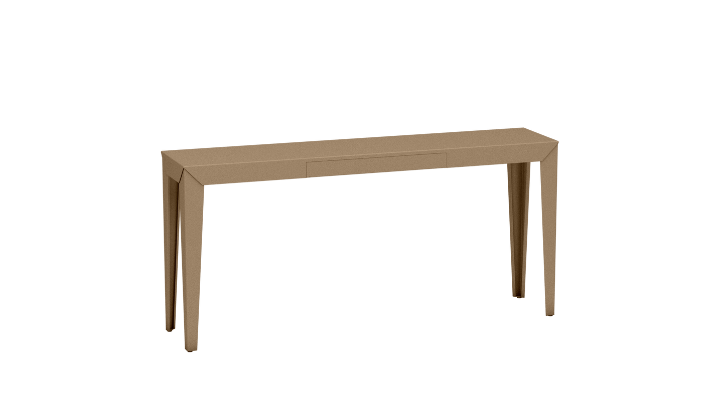 Console rectangulaire en métal avec tiroir 160cm Zef - MATIERE GRISE - La Maison MilanaiseSable 018Fuselés
