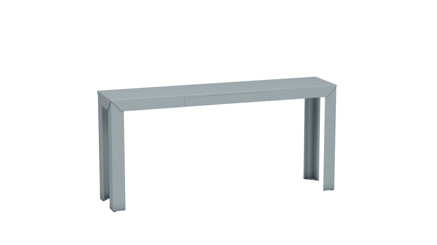 Console rectangulaire en métal avec tiroir 160cm Zef - MATIERE GRISE - La Maison MilanaiseNuage 002Droits