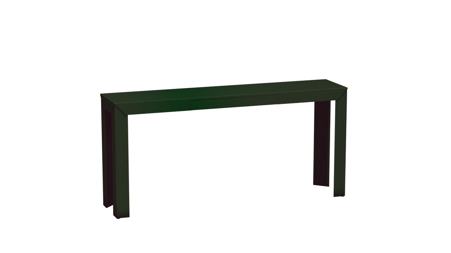 Console rectangulaire en métal avec tiroir 160cm Zef - MATIERE GRISE - La Maison MilanaiseJekyll 123Droits