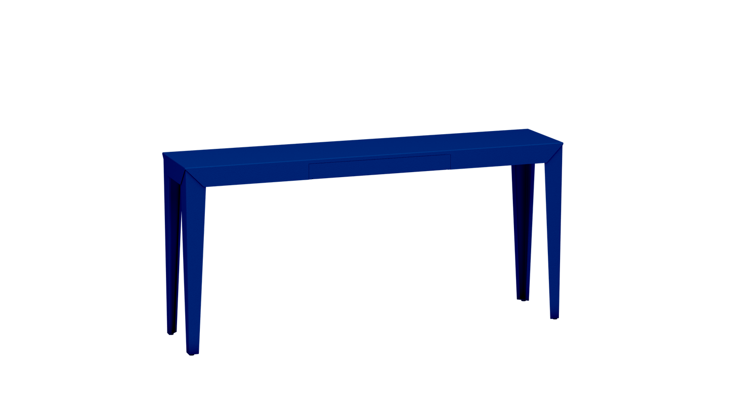 Console rectangulaire en métal avec tiroir 160cm Zef - MATIERE GRISE - La Maison MilanaiseBleu pur 112Fuselés